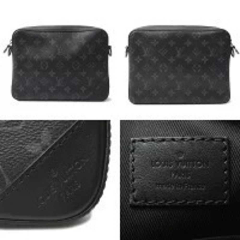 Louis Vuitton Eclipse Monogram Bag Black Shoulder Trio Messenger